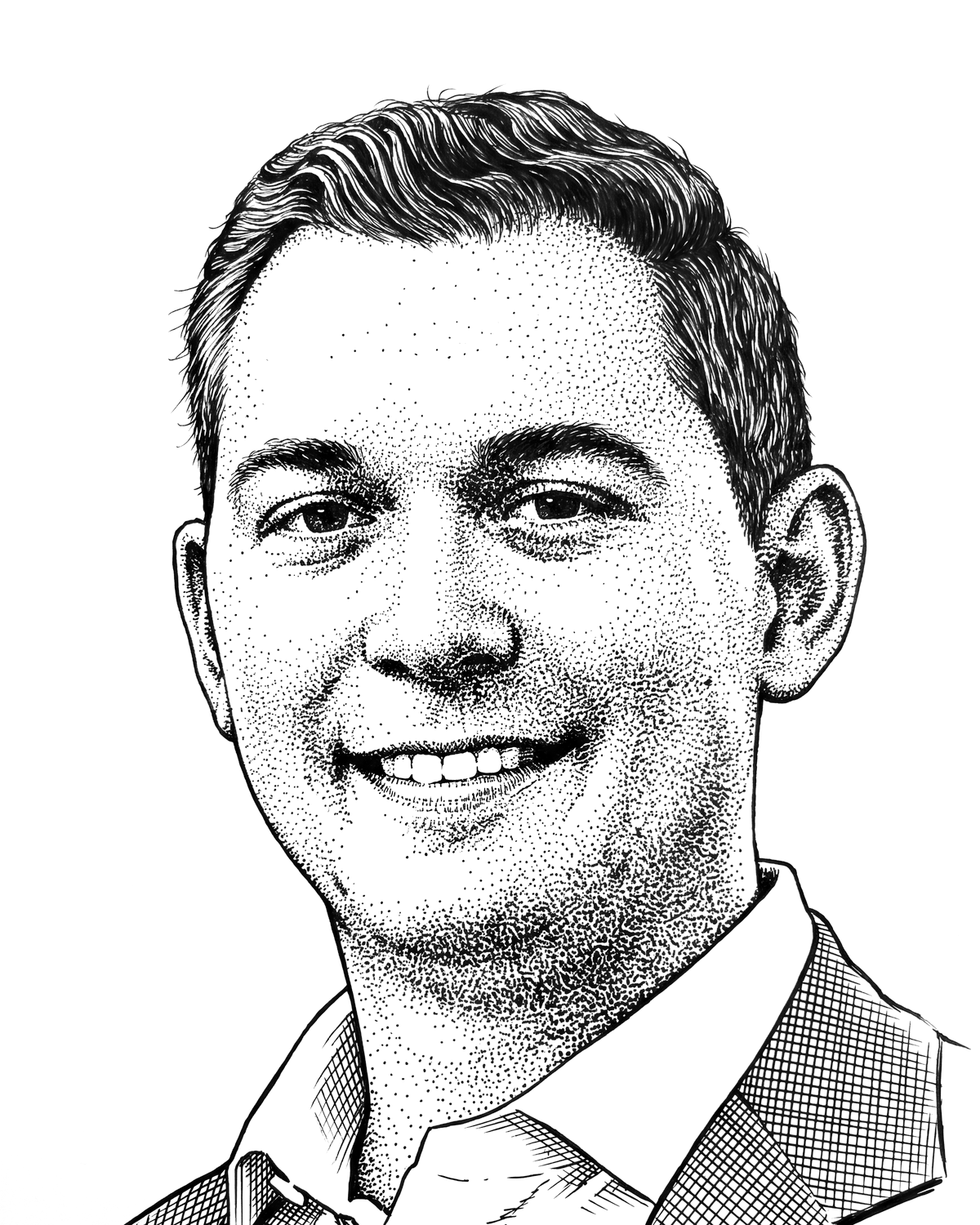 Illustrated portrait of James Hambrick, founder of Headwater Holdings